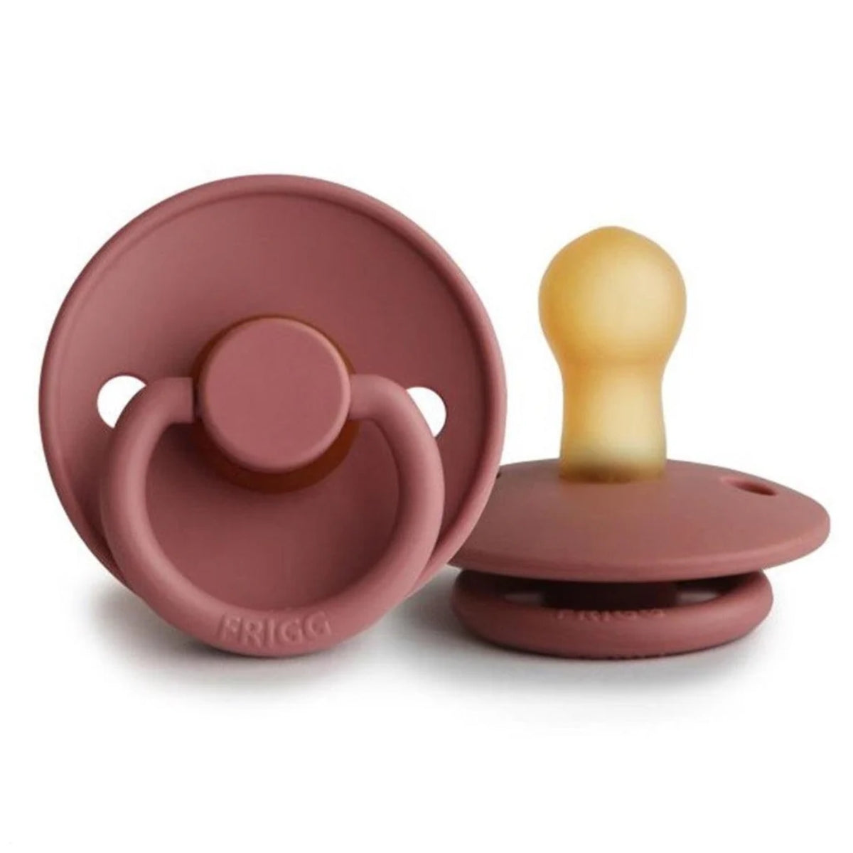 Mushie Natural Rubber Baby Pacifier 0-6M - Powder Blush