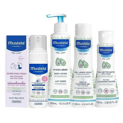 Mustela Newborn Arrival Baby Bath and Body Gift Set - 5ct