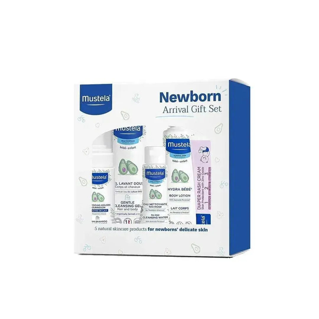 Mustela Newborn Arrival Baby Bath and Body Gift Set - 5ct