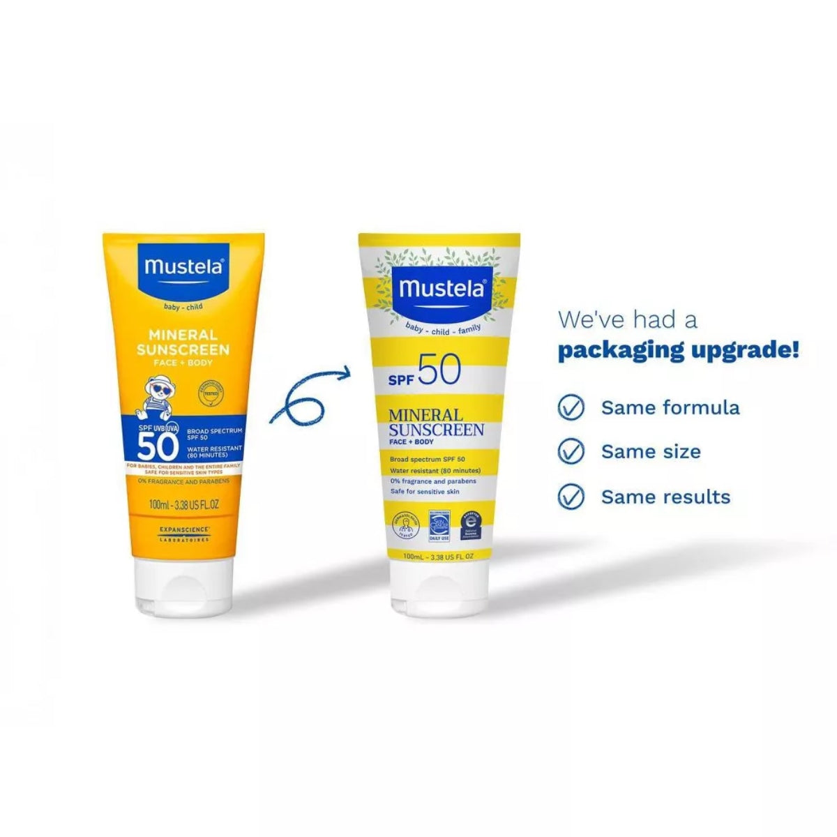 Mustela Baby Mineral Sunscreen Lotion Face & Body SPF 50