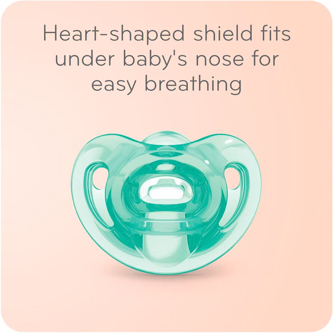 NUK Comfy 100% Silicone Pacifier, 0-6 months 3Pk Green