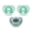 NUK Comfy 100% Silicone Pacifier, 0-6 months 3Pk Green