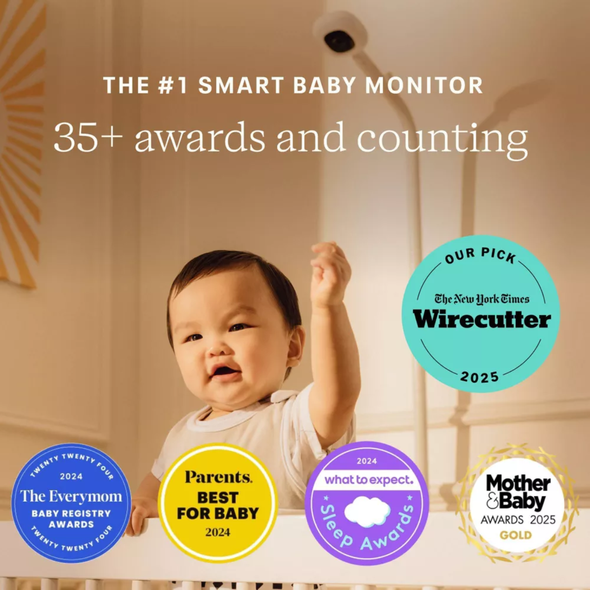 Nanit Pro Smart Baby Monitor & Wall Mount