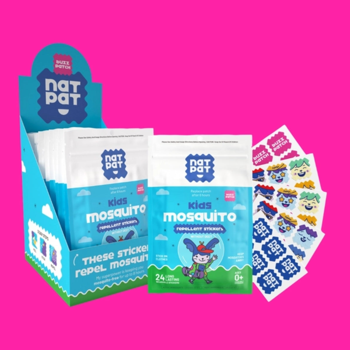 Natural Mosquito Repellent Patches for Kids (BuzzPatch)