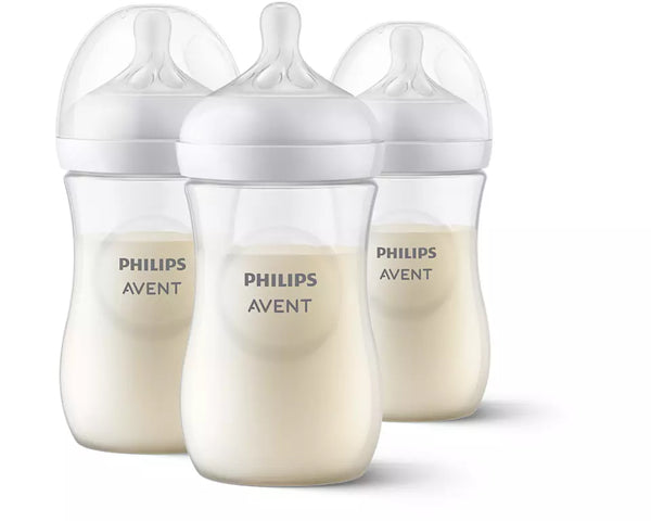 Natural Baby Bottle With Natural Response Nipple 3 Pk - Clear 11 Oz