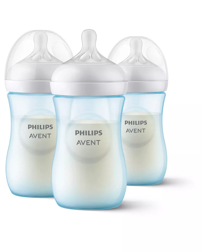 Natural Baby Bottle With Natural Response Nipple  3Pk- Blue 9 Oz