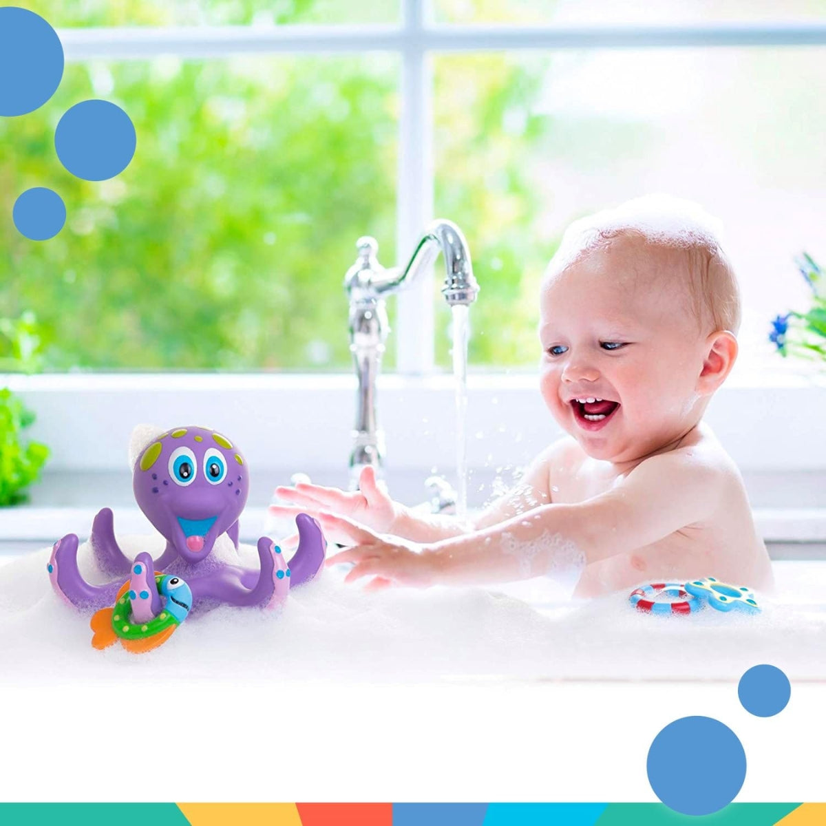 Nuby Floating Octopus Hoopla Bath Toy