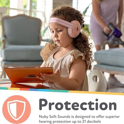 Nuby Soft Sounds Adjustable Earmuffs for Babies - Gray