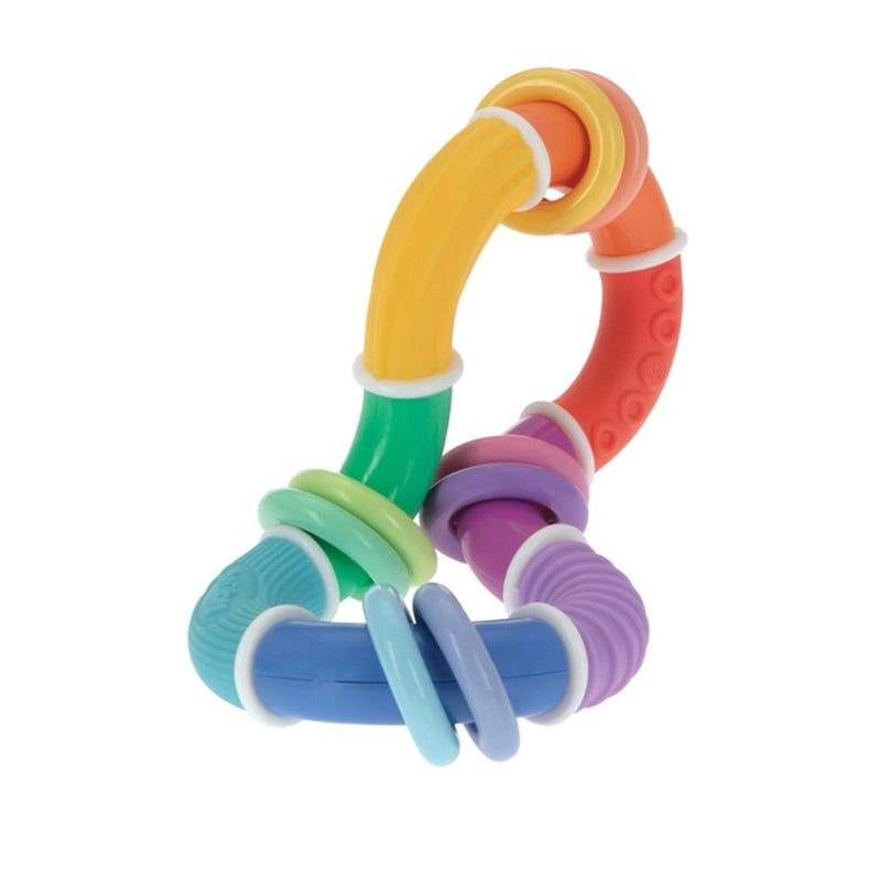 Nuby Twista Rattle Teether Toy Colorful Rings