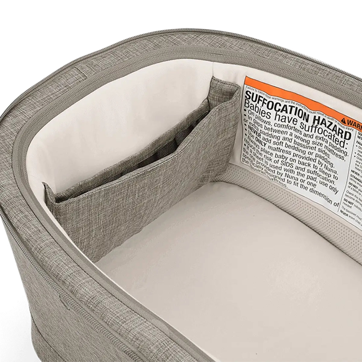 Nuna SWIV & TRIV Series Bassinet + Stand BWM Collection - Graphene