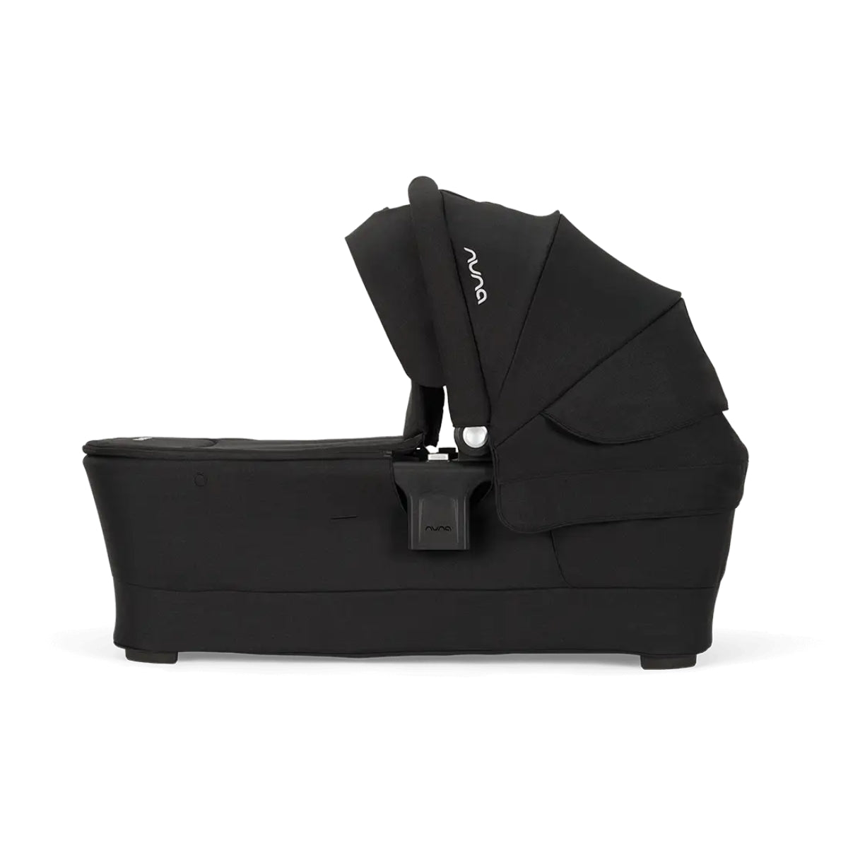 Nuna SWIV & TRIV Series Bassinet + Stand Caviar/Chocolate on Luna Baby Store Miami