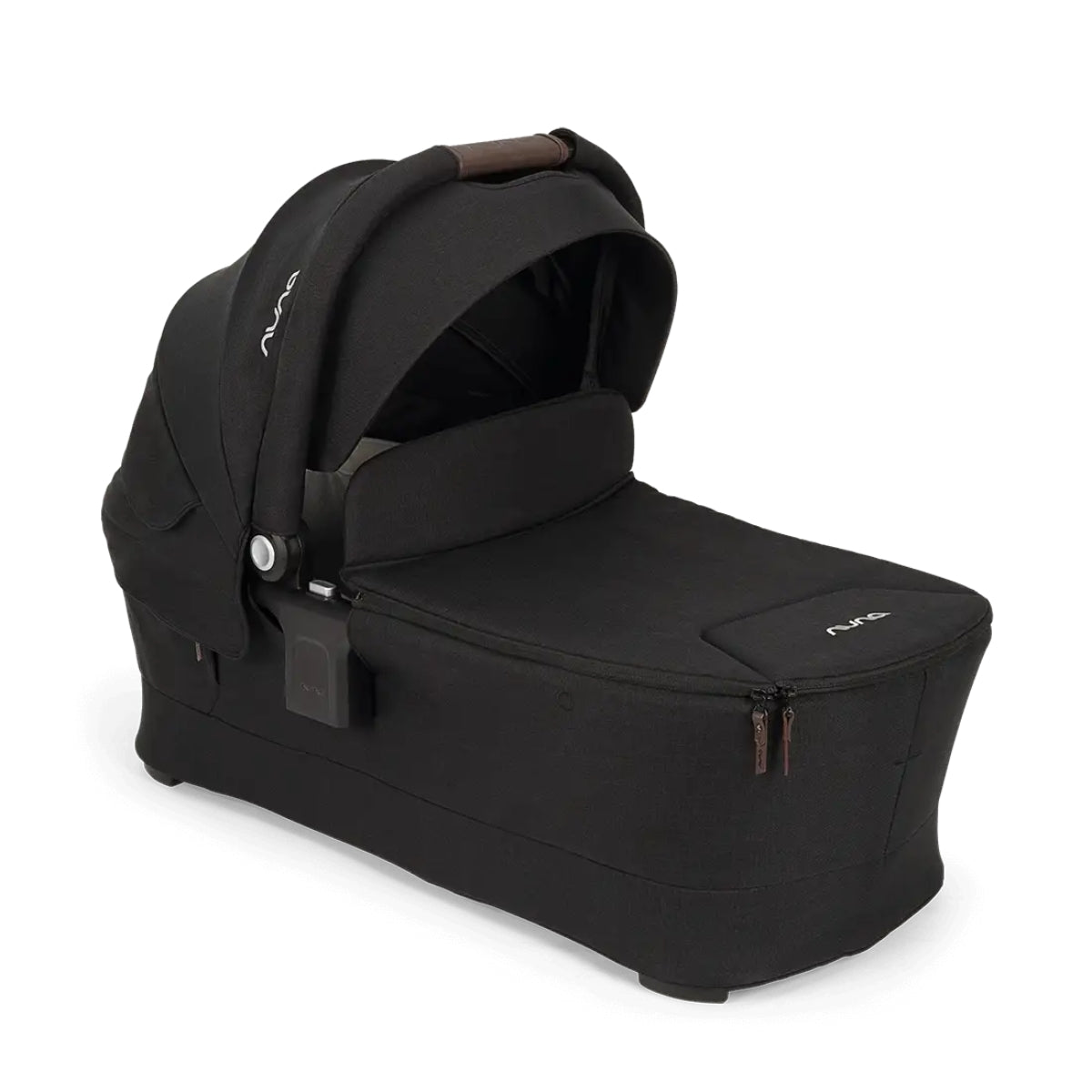 Nuna SWIV & TRIV Series Bassinet + Stand Caviar/Chocolate