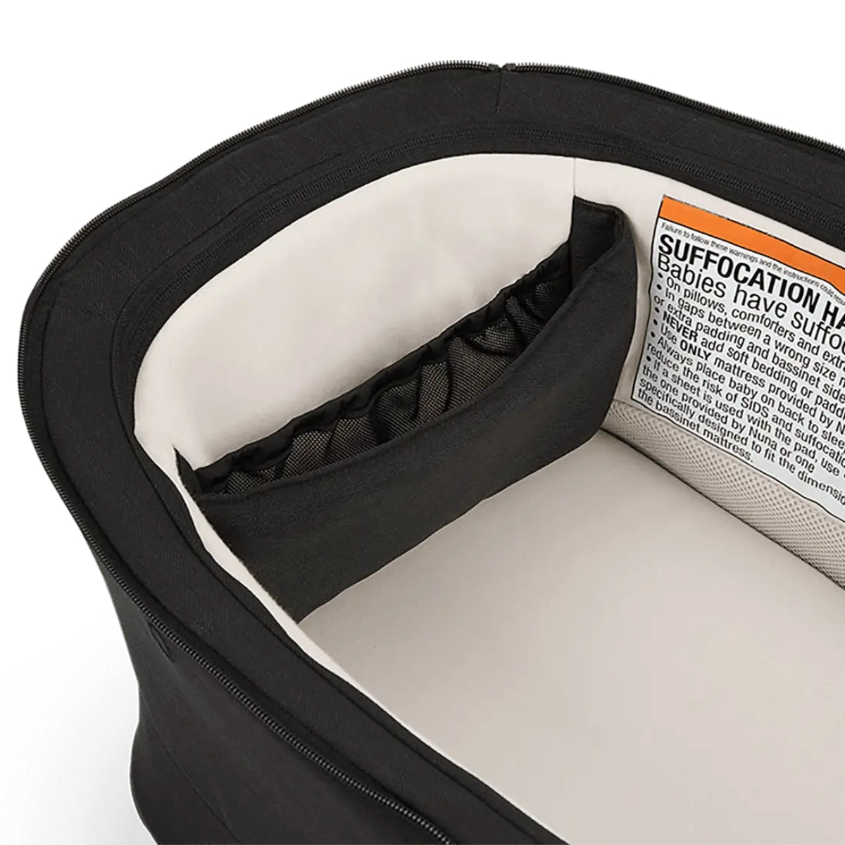 Nuna SWIV & TRIV Series Bassinet + Stand Caviar/Chocolate
