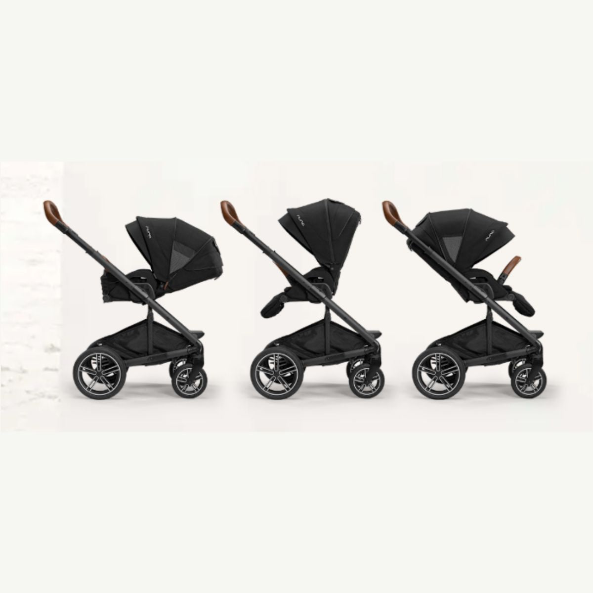 Nuna Mixx Next Stroller - Caviar/Chocolate on Luna Baby Store Miami