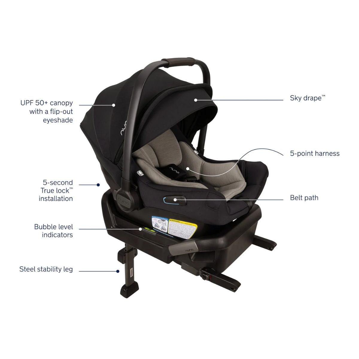 Nuna Pipa Aire + Pipa Series Base - Caviar/Chocolate