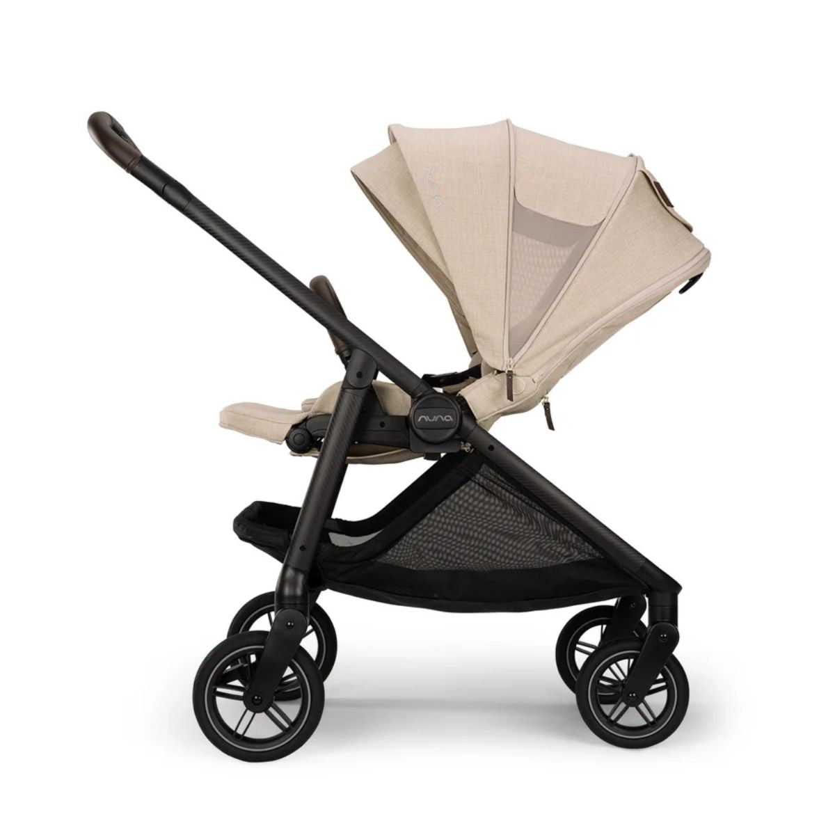 Nuna Swiv Stroller - Biscotti - Reversible & Travel-Ready Design