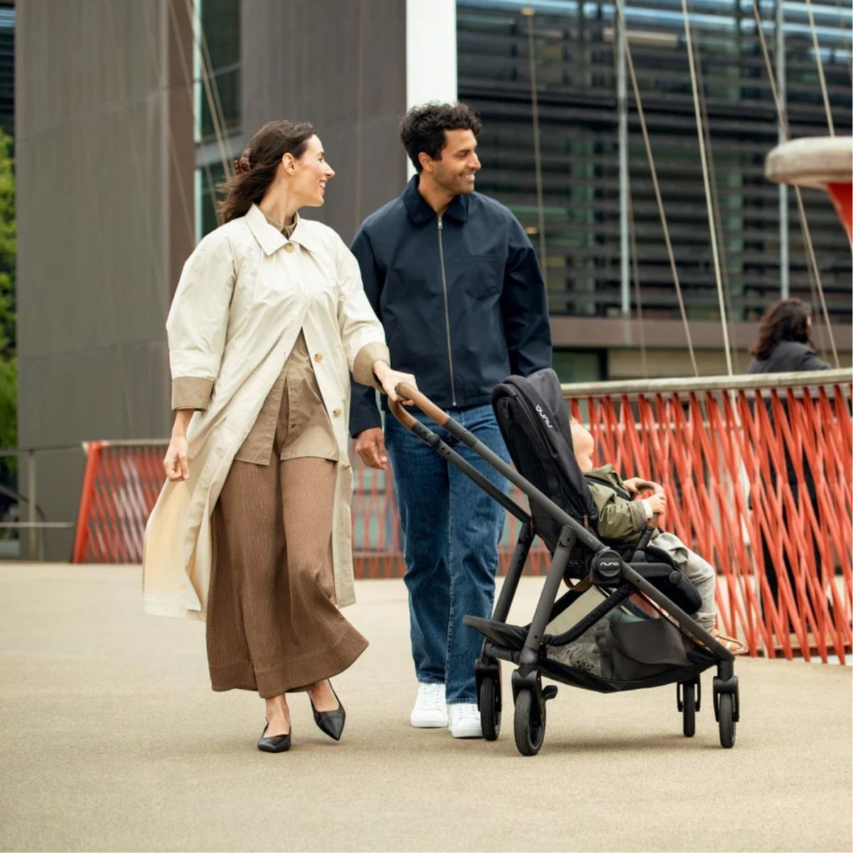 Nuna Swiv Stroller - Biscotti - Revolutionary 360° Maneuverability