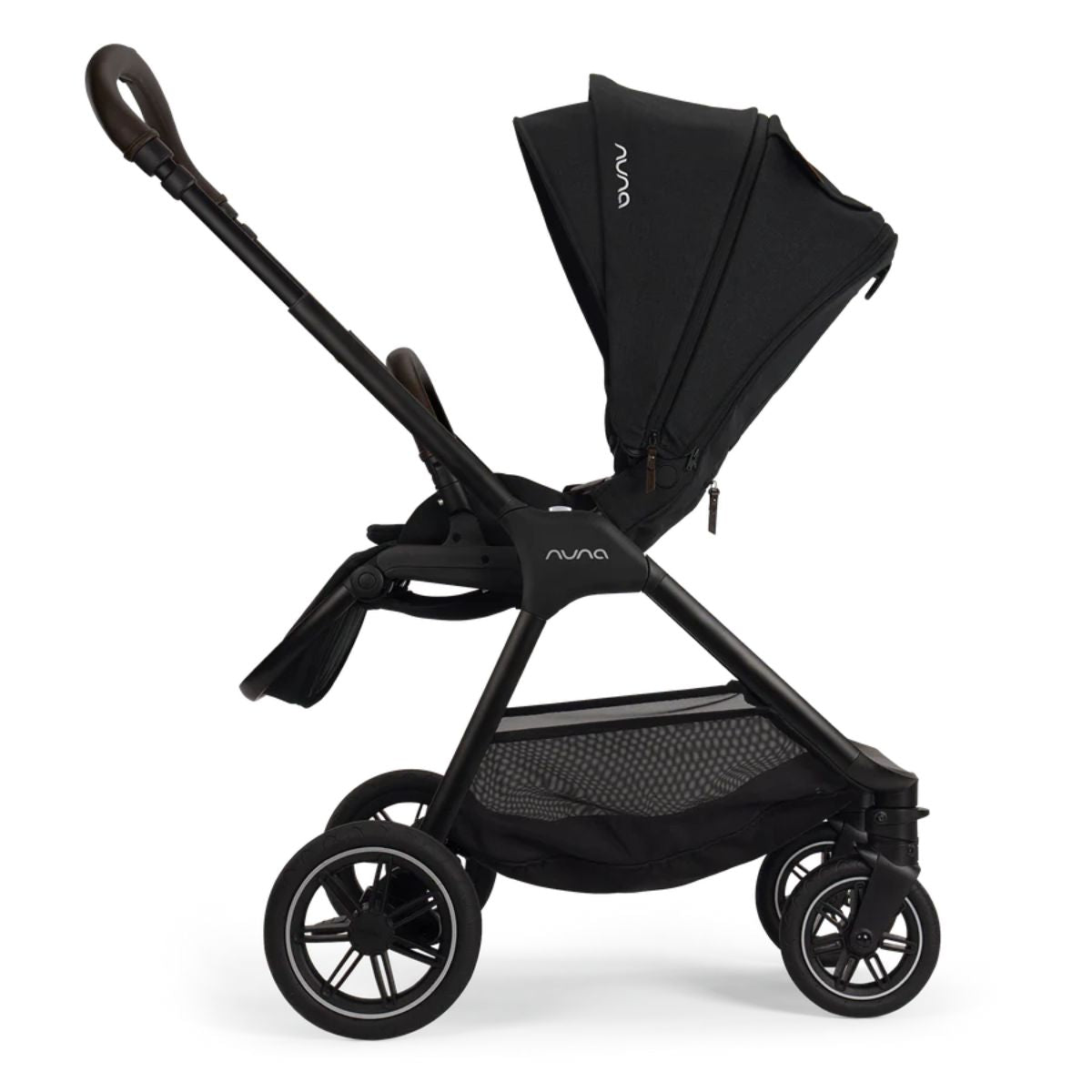 Nuna TRIV Next Stroller w/ Magnetic Buckle - Caviar/Chocolate