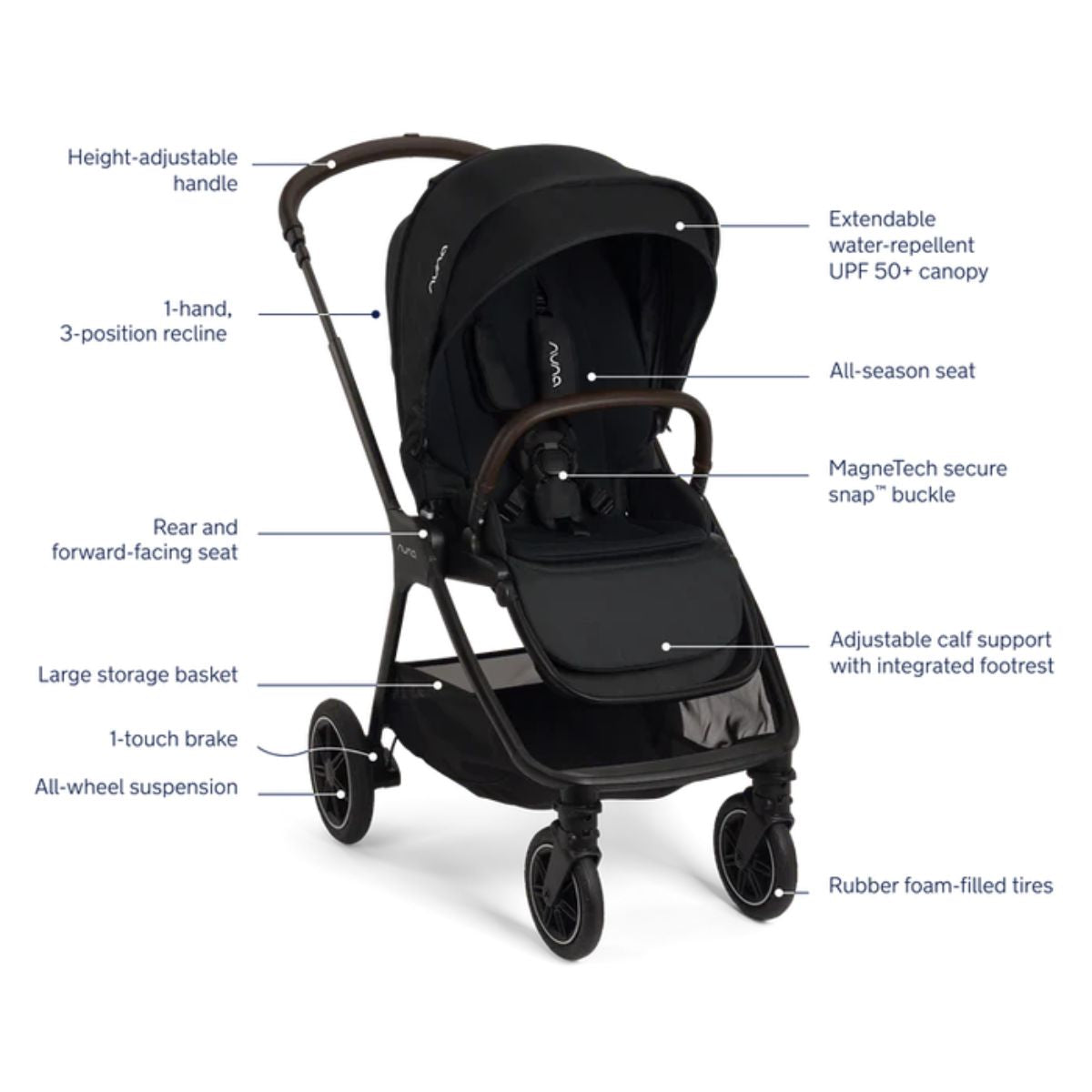 Nuna TRIV next + PIPA urbn Travel System - Caviar / Chocolate on Luna Baby Store Miami