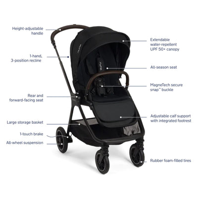Nuna TRIV next + PIPA urbn Travel System - Caviar / Chocolate