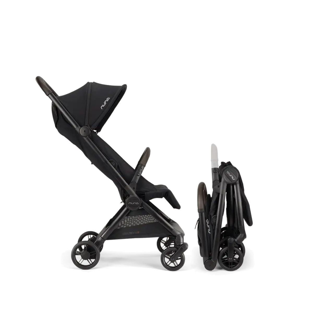 Nuna VIAA cabn Lightweight Travel Stroller -  Caviar on Luna Baby Store Miami