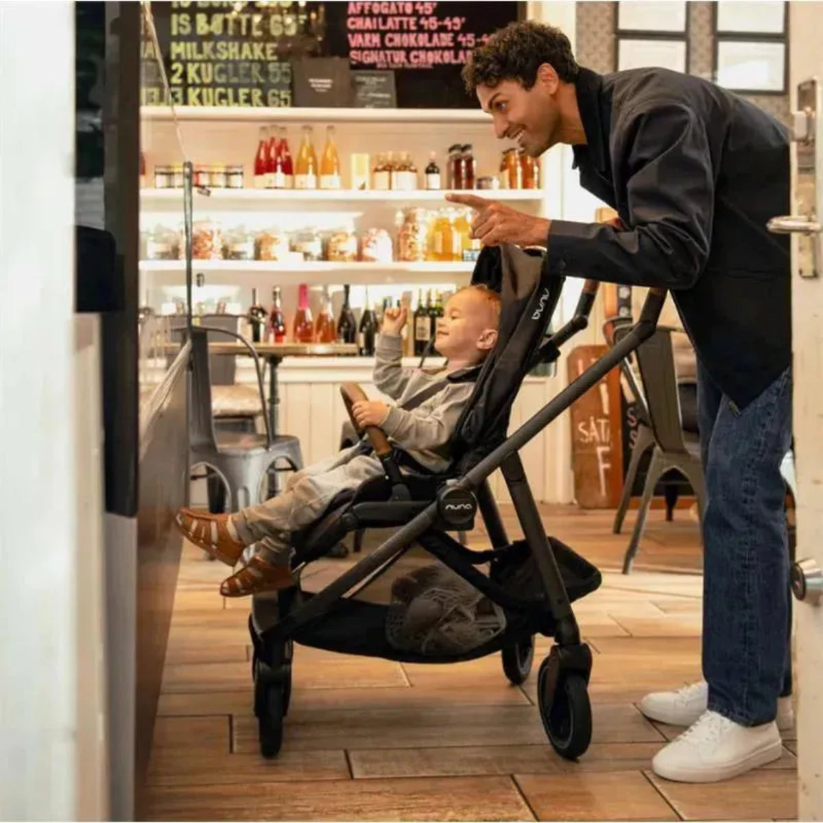 Nuna Swiv Stroller - Caviar on Luna Baby Store Miami
