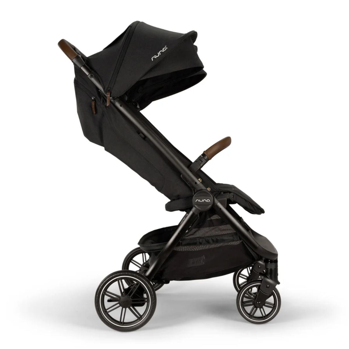 Nuna Trvl Dubl Stroller - Caviar - One Hand Compact Fold