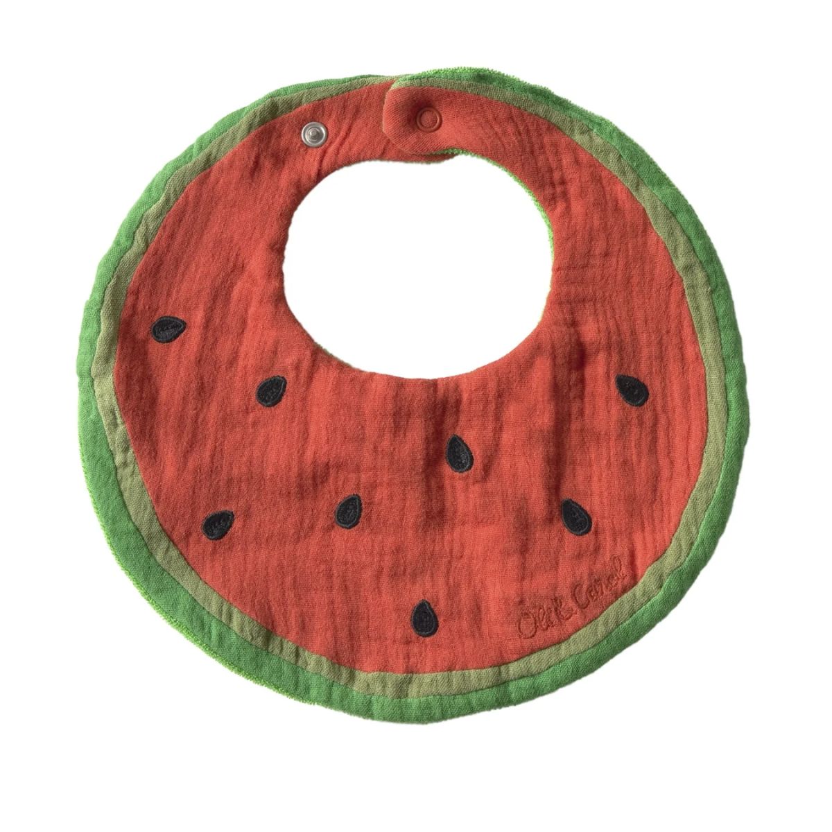 Oli & Carol Baby Bib -  Wally The Watermelon on Luna Baby Store Miami