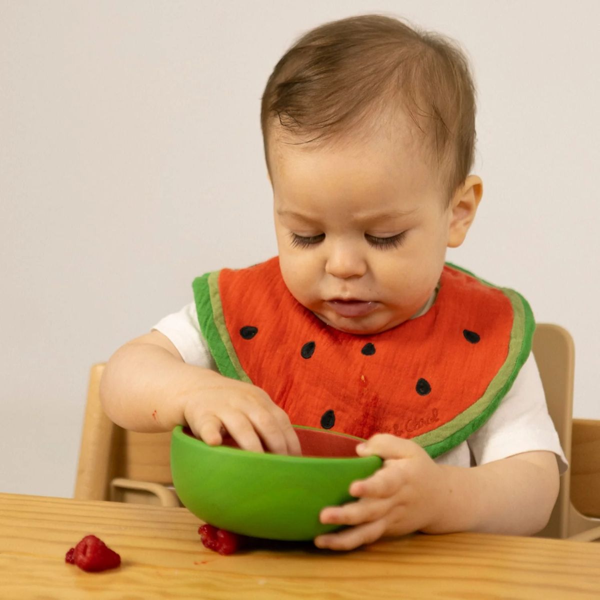 Oli & Carol Baby Bib -  Wally The Watermelon on Luna Baby Store Miami