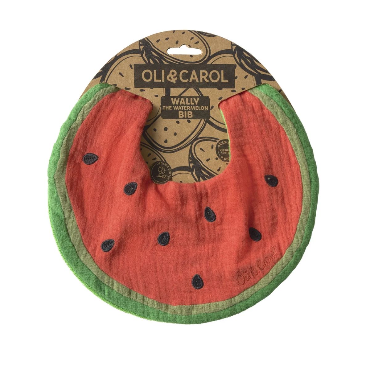 Oli & Carol Baby Bib -  Wally The Watermelon