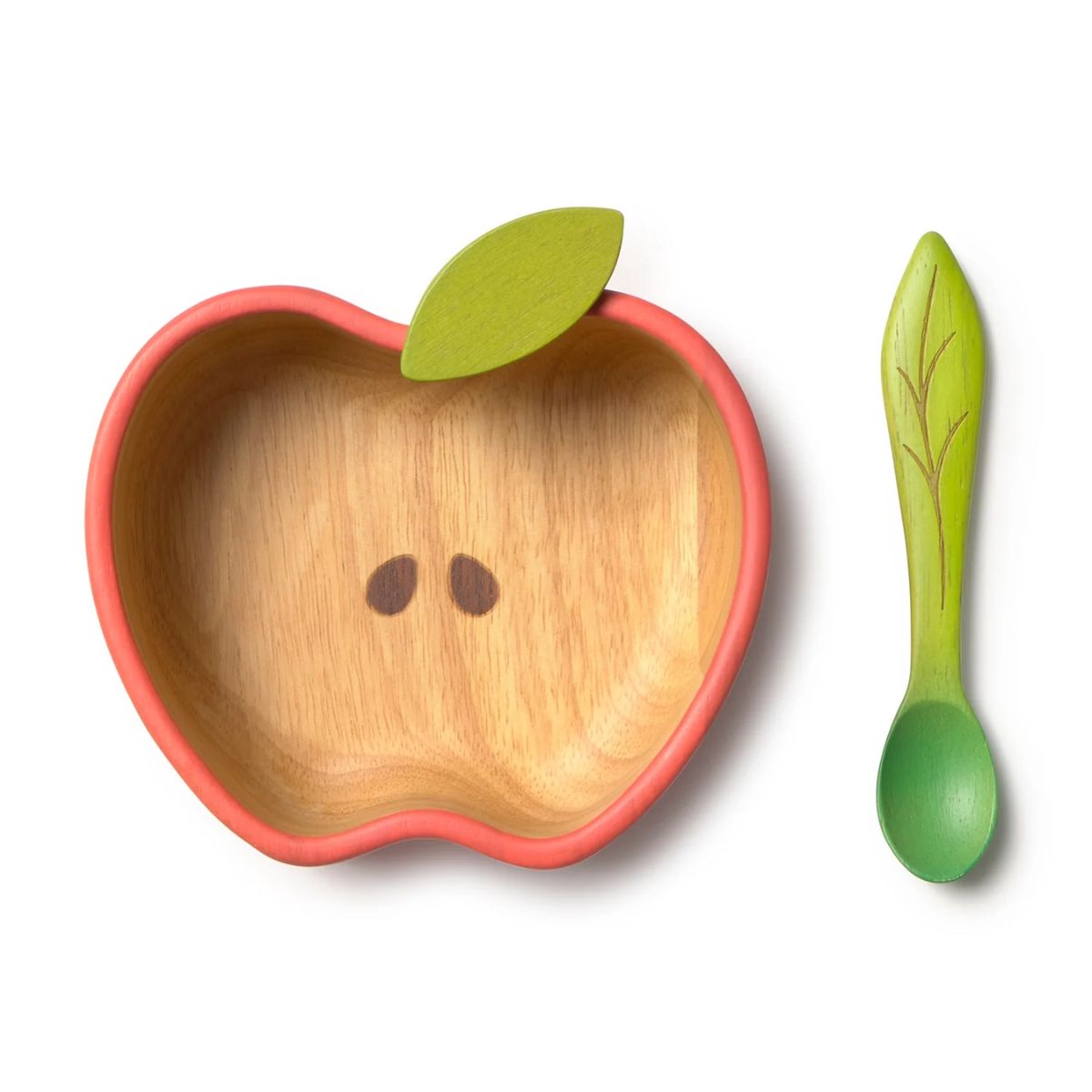 Oli & Carol Dinnerware Bowl & Spoon Set - Pepa The Apple on Luna Baby Store Miami