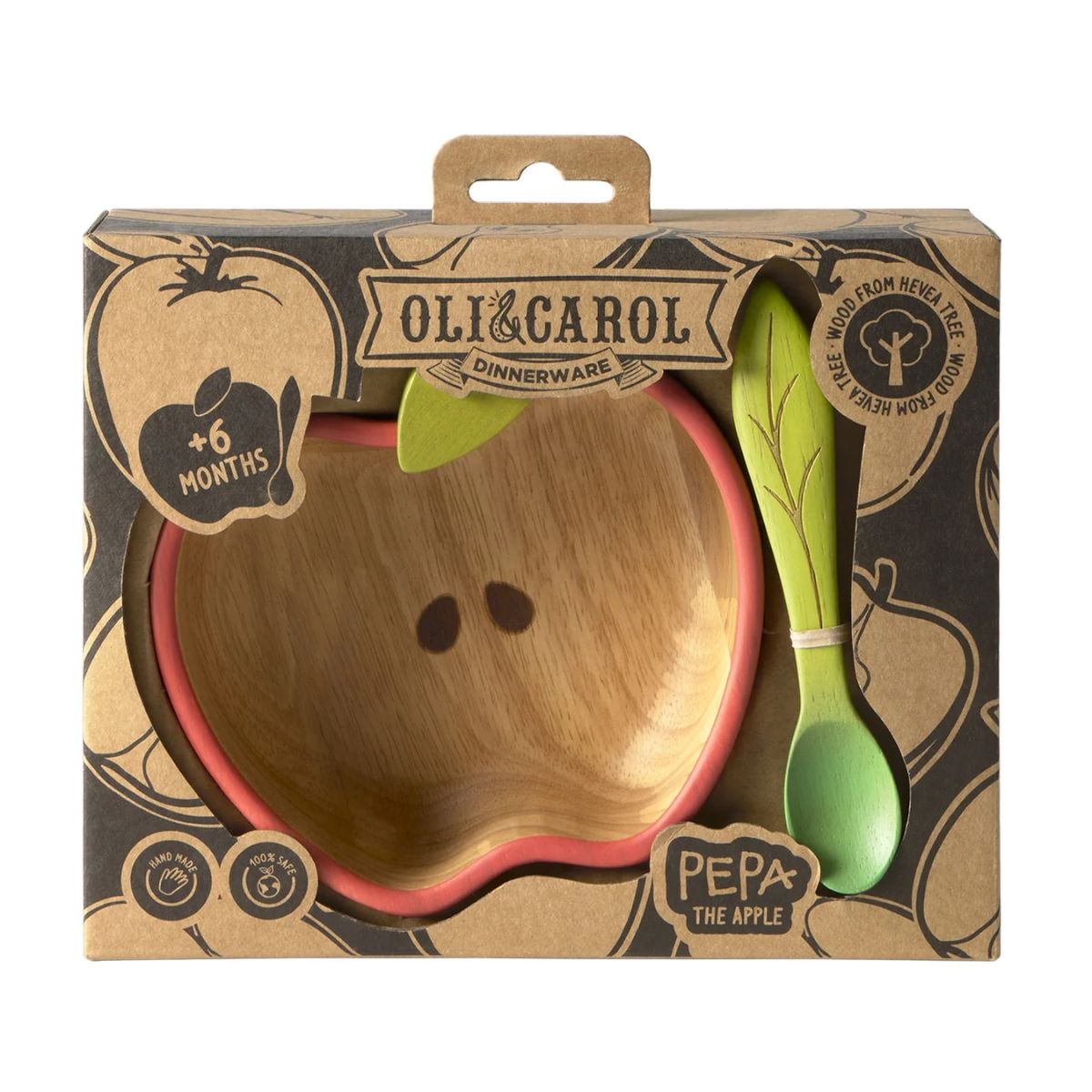 Oli & Carol Dinnerware Bowl & Spoon Set - Pepa The Apple