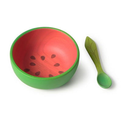 Oli & Carol Dinnerware Bowl & Spoon Set - Wally The Watermelon