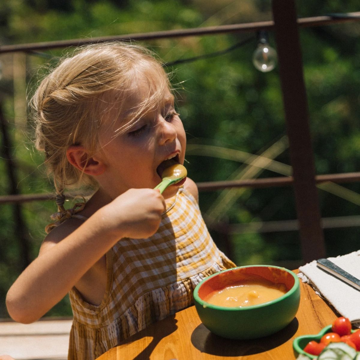 Oli & Carol Dinnerware Bowl & Spoon Set - Wally The Watermelon on Luna Baby Store Miami