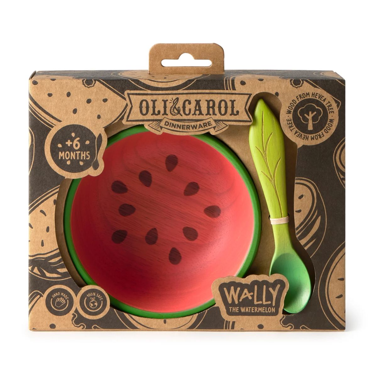 Oli & Carol Dinnerware Bowl & Spoon Set - Wally The Watermelon