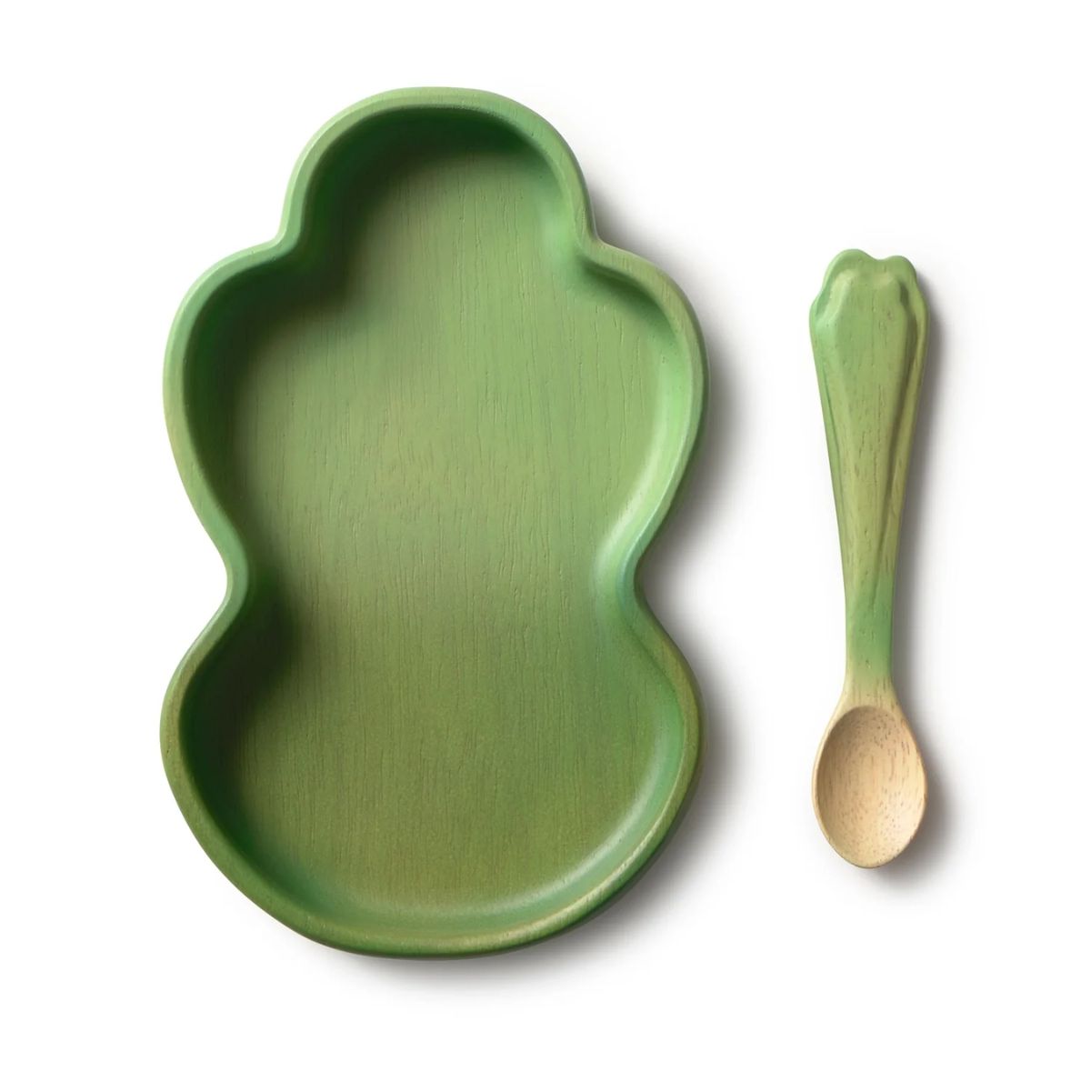 Oli & Carol Dinnerware Plate & Spoon Set - Kendall The Kale on Luna Baby Store Miami