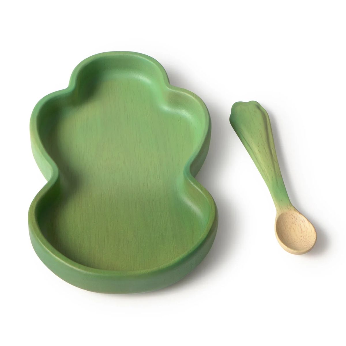 Oli & Carol Dinnerware Plate & Spoon Set - Kendall The Kale on Luna Baby Store Miami