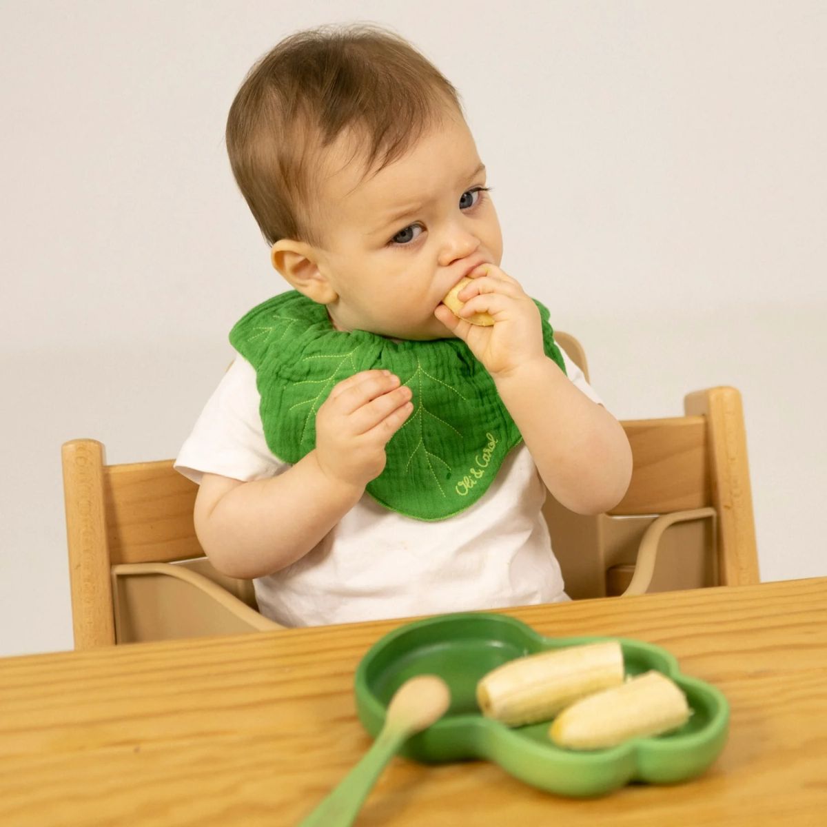Oli & Carol Dinnerware Plate & Spoon Set - Kendall The Kale on Luna Baby Store Miami
