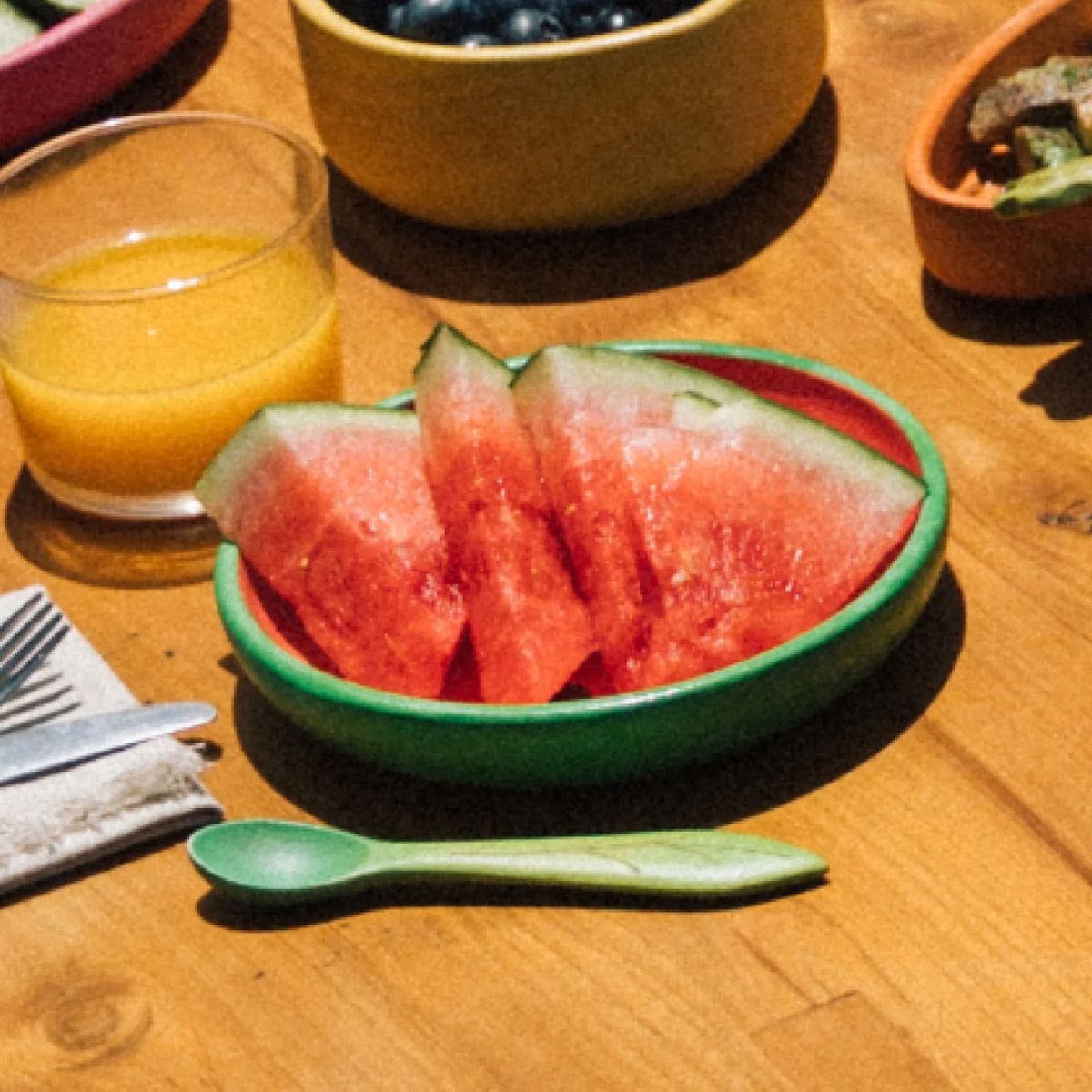 Oli & Carol Dinnerware Plate & Spoon Set - Wally The Watermelon