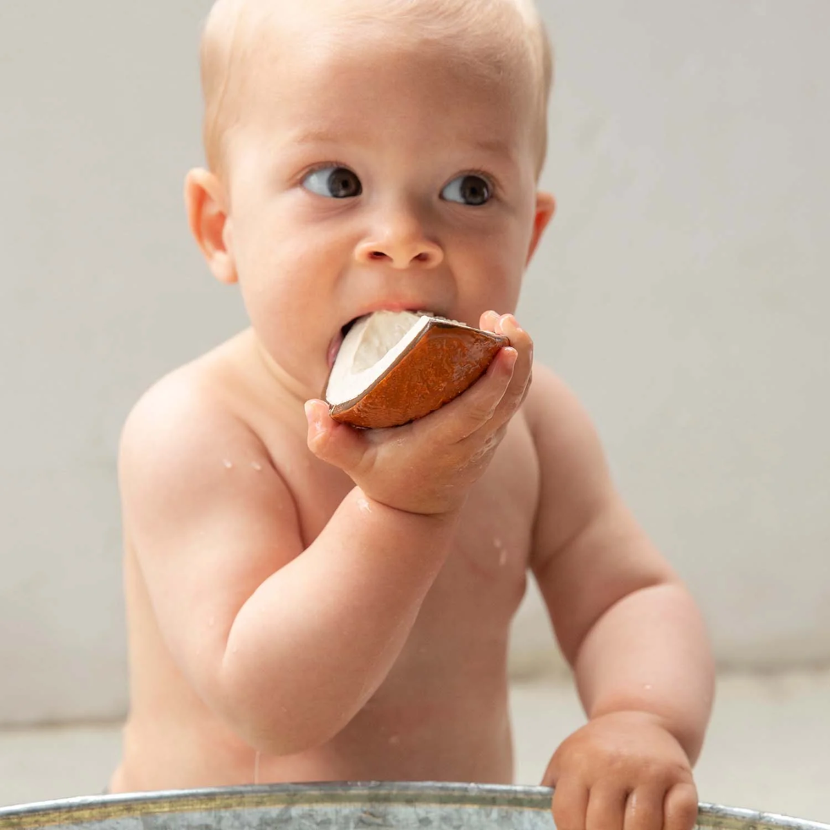 Olí & Carol Fruit Teether - Coco The Coconut - Multi-Purpose Toy for Everyday Use