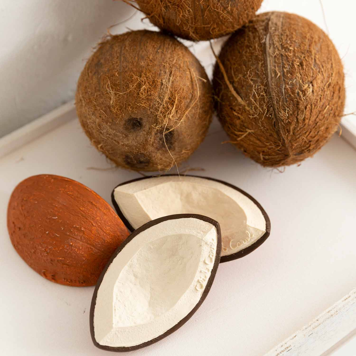 Olí & Carol Fruit Teether - Coco The Coconut - Mold-Free, Hygienic Design