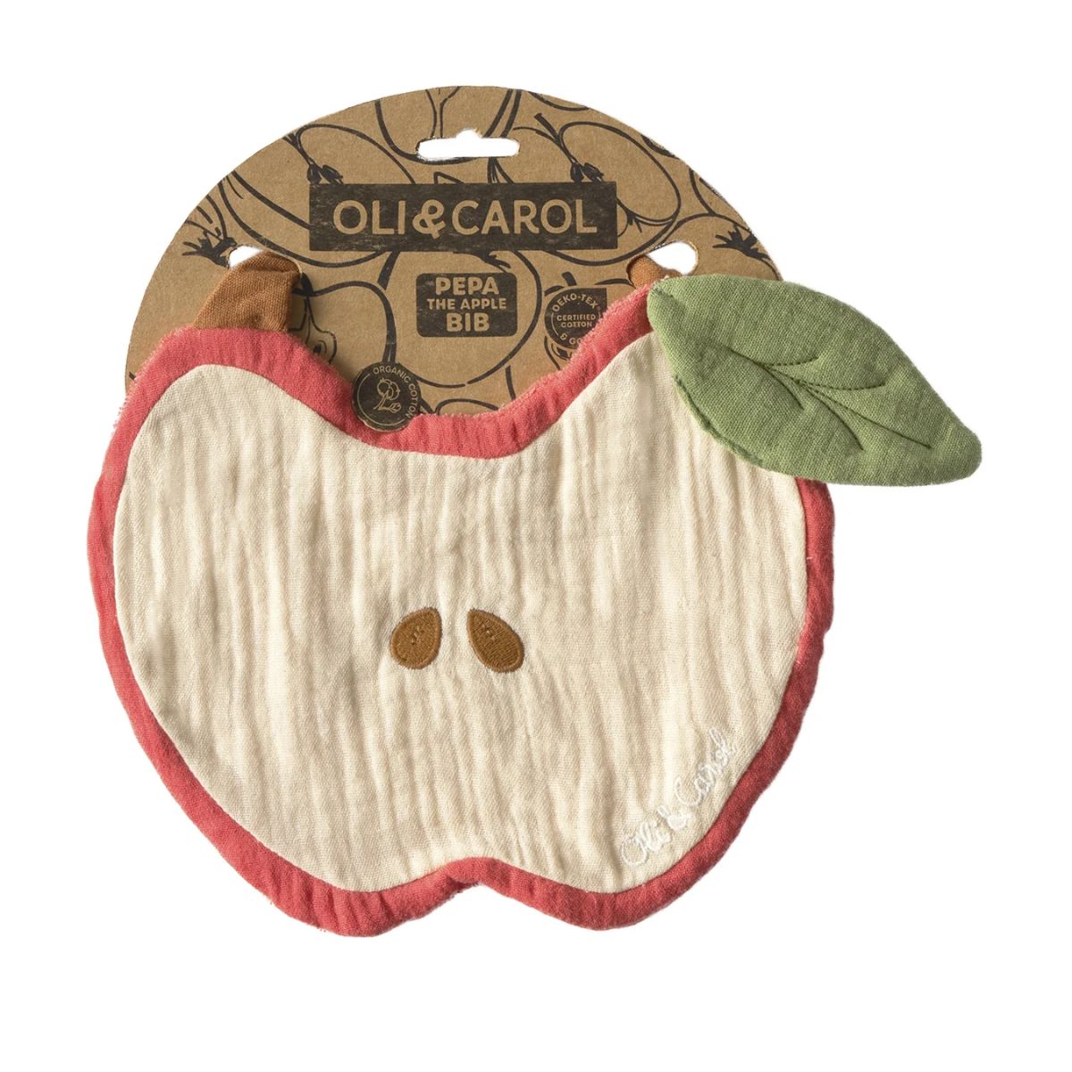 Oli & Carol Bib -  Pepa The Apple