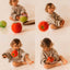 Oli+Carol Sensorial Ball Baby Teether & Bath Toy Natural Rubber - Tomato Cabbage on Luna Baby Store Miami