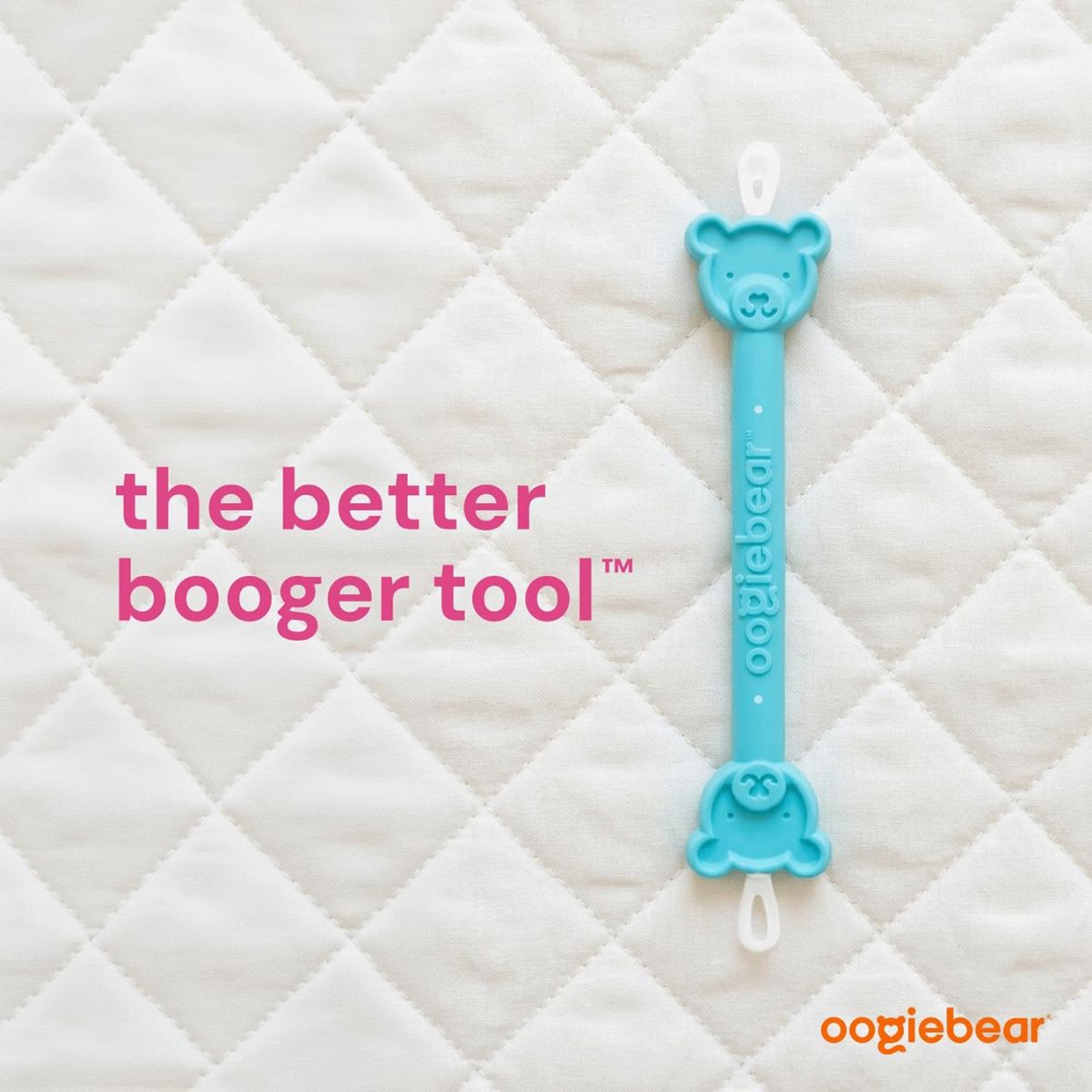 Oogiebear Infant Nose & Ear Cleaner Two Pack - Raspberry/Sea Foam with Case