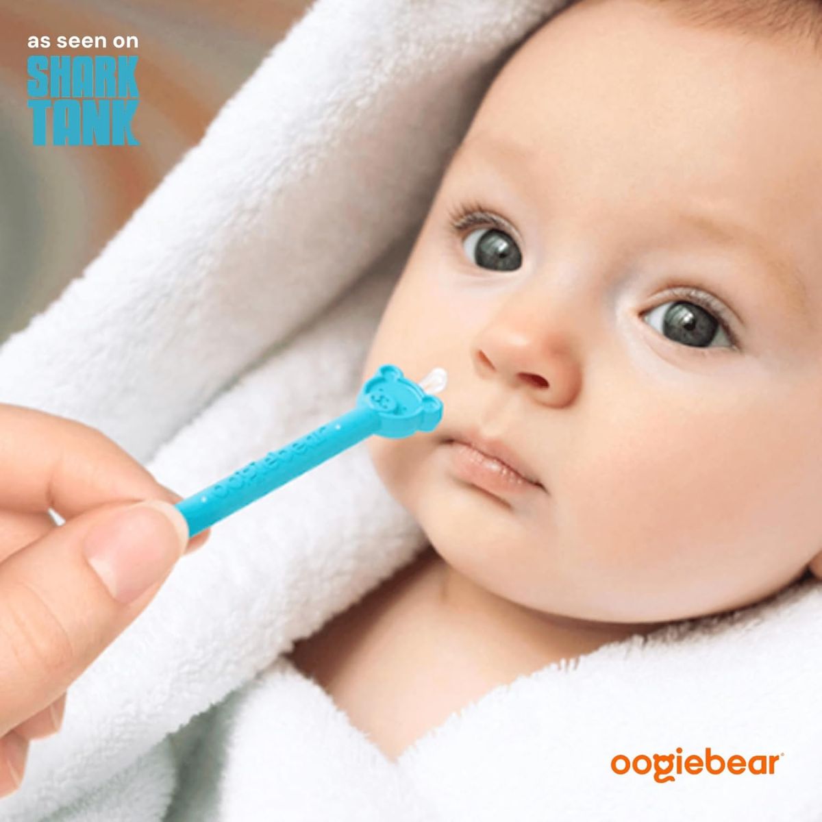 Oogiebear Infant Nose & Ear Cleaner Two Pack - Raspberry/Sea Foam with Case