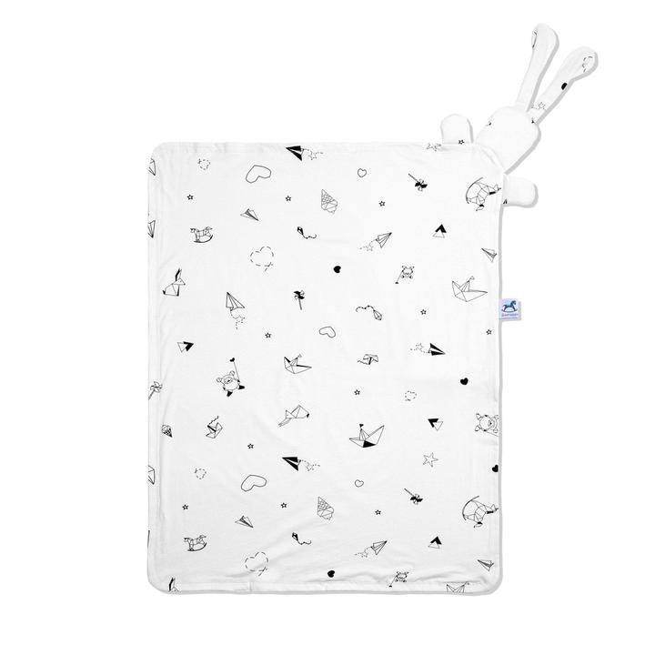 Gootoosh Organic Bunny Blanket White Origami