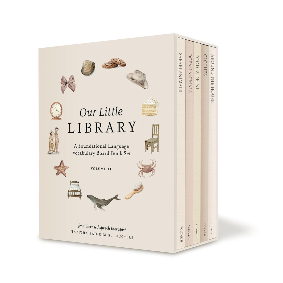 Our Little Library: A Foundational Language Vocabulary Board Book Set for Babies Vol 2 on Luna Baby Store Miami