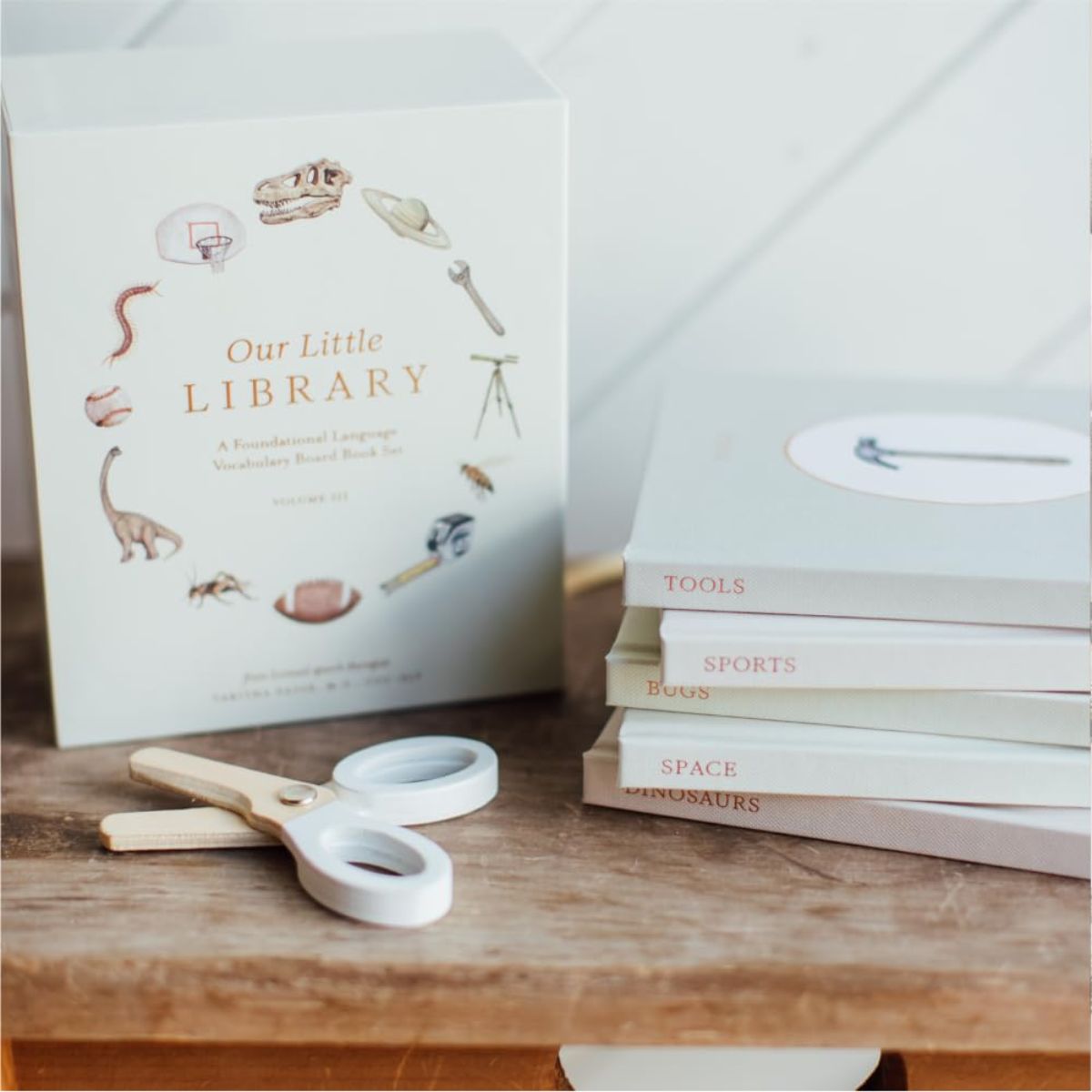 Our Little Library: A Foundational Language Vocabulary Board Book Set for Babies Vol 3 on Luna Baby Store Miami