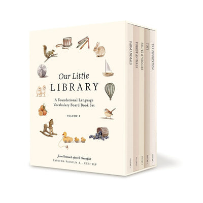 Our Little Library: A Foundational Language Vocabulary Board Book Set for Babies Vol 1