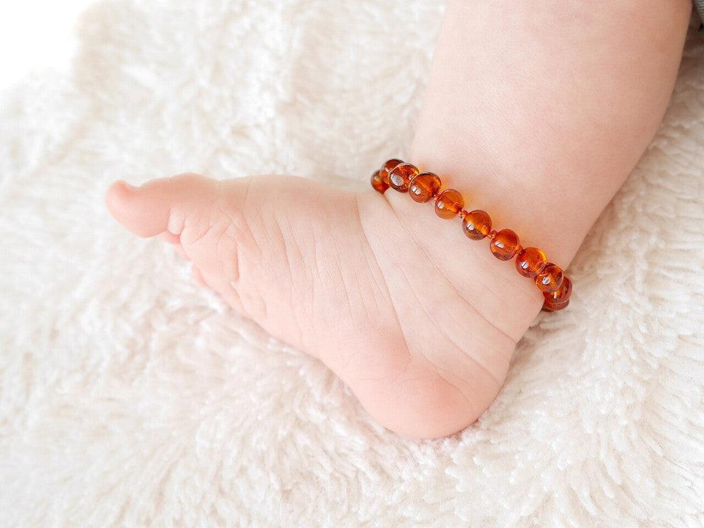 Pulseira de Âmbar Amber Crown Cor Mel - Amber Crown Babytunes